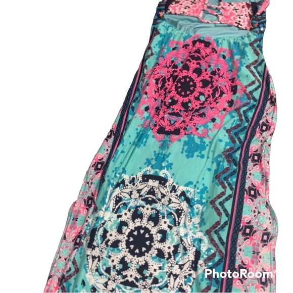 Pool Side Chillin Dress Aqua Maxi Dress - Picture 8 of 10